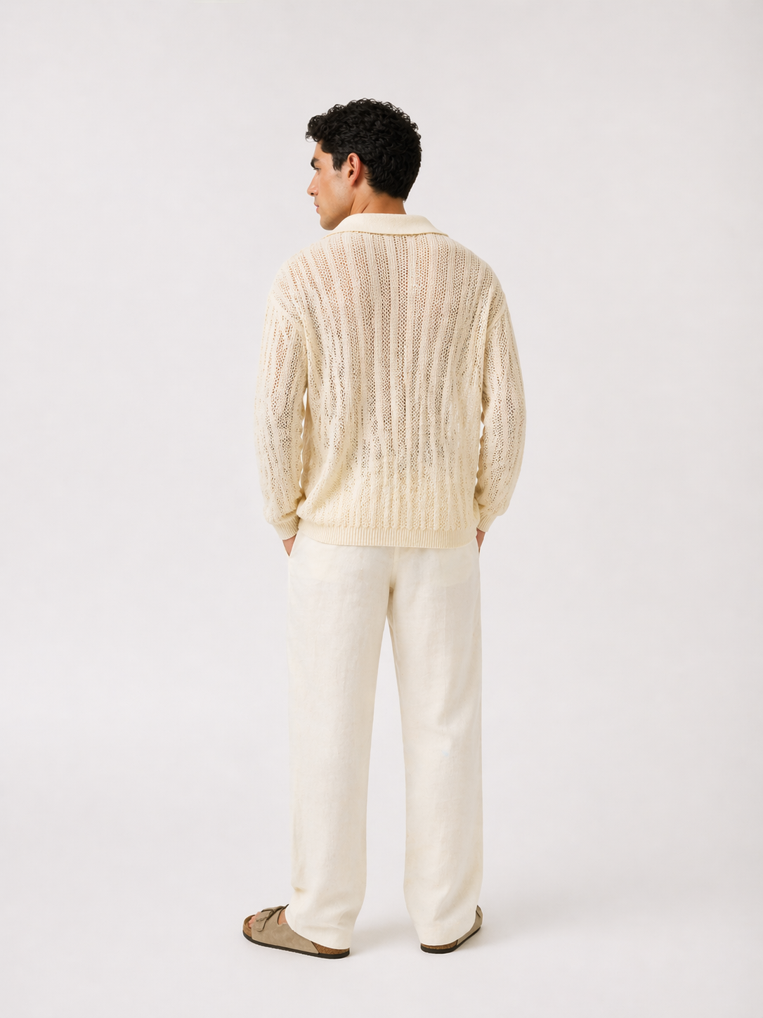 Pembroke Knit Polo – Cream
