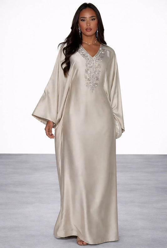 Beige Cream Abaya