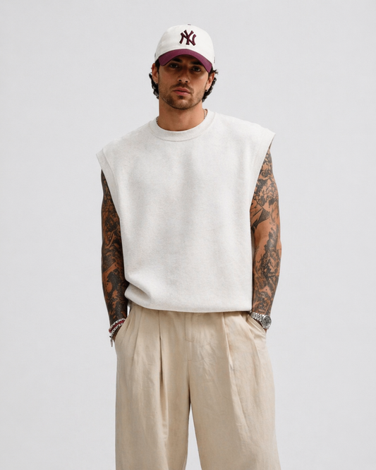 Harrington Vest – Off White